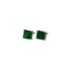 Emerald-cut studs