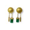 Rough Colombian emerald earrings