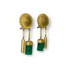 Rough Colombian emerald earrings