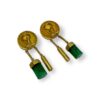 Rough Colombian emerald earrings