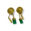 Rough Colombian emerald earrings