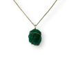 Carved emerald Jesus pendant