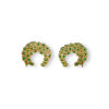 Swirl baguette cluster earrings