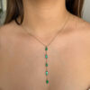 Multi drop stone shape necklace