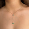 Double drop shape necklace