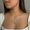 Double drop shape necklace