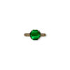Old mine Colombian emerald in micro pave setting