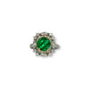 Round brilliant Colombian emerald cocktail ring