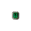Timeless Colombian emerald and diamond baguette ring