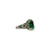 Timeless Colombian emerald and diamond baguette ring