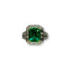 Timeless Colombian emerald and diamond baguette ring