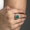 Round brilliant Colombian emerald cocktail ring