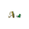 Mix match emerald & topaz crawler earrings