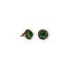 Detachable ruby halo studs