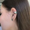 Emerald ear cuff