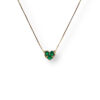 Multi emerald heart pendant