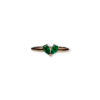 Mini heart shaped emerald ring