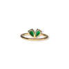 Heart drop emerald ring