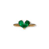 Heart drop emerald ring