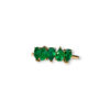 Drop shaped emerald eternity ring