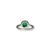 Ruby halo emerald ring