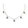 Multi drop emerald necklace