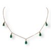 Multi drop emerald necklace