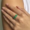 Mix match baguette cut emerald ring