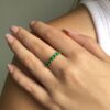 Half eternity emerald ring