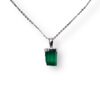 Rough emerald pendant