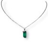 Rough emerald pendant