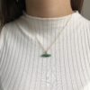 Rough emerald pendant