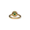 Double halo emerald and diamond ring