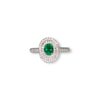 Triple halo emerald ring