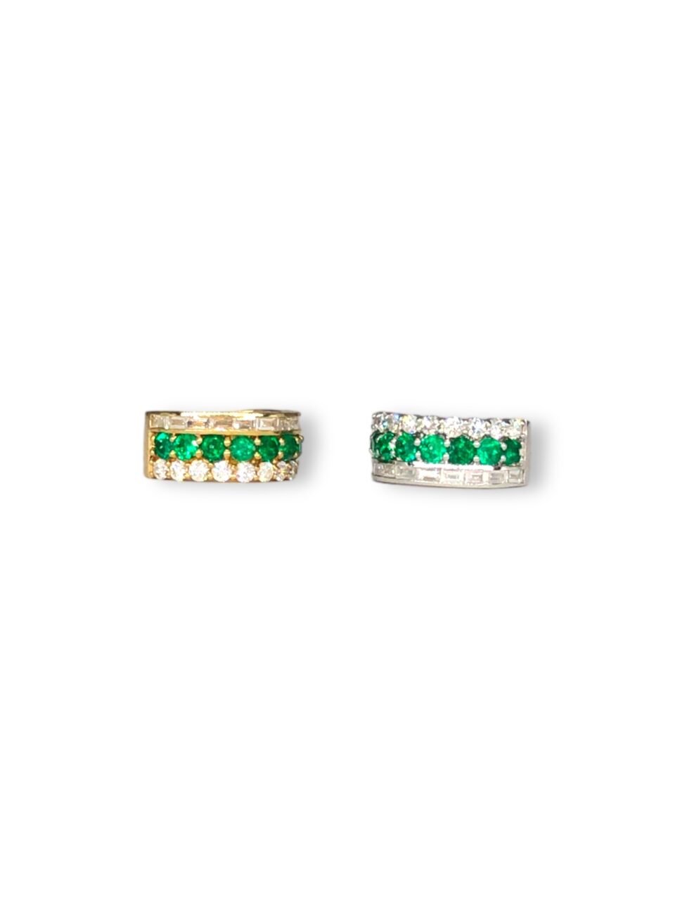 colombian emeralds, muzo emeralds, alpine green, emerald earcuff, george smith, emerald earrings