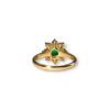 Emerald and diamond flower ring