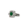 Double halo emerald ring