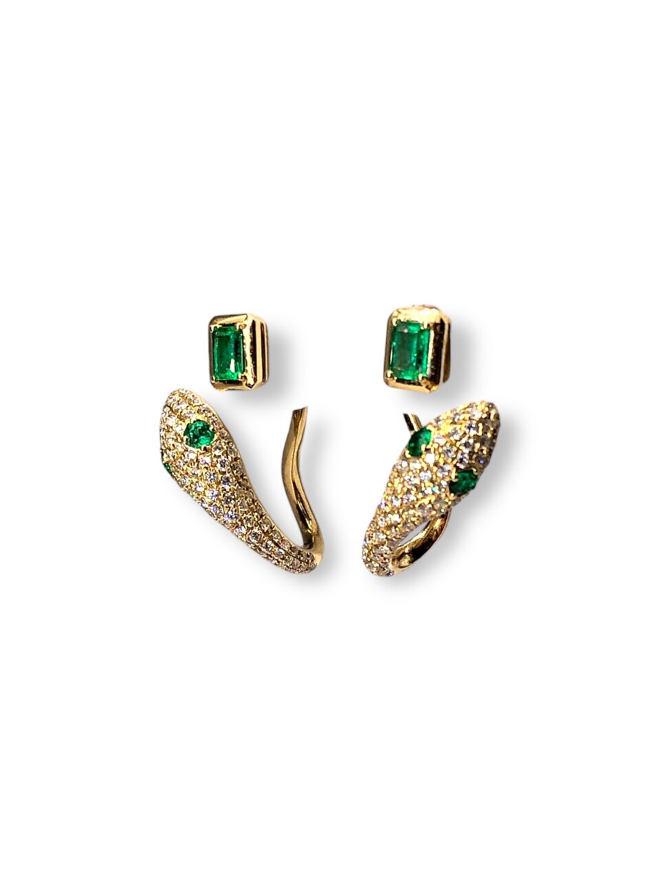 colombian emeralds, muzo emeralds, alpine green, emerald earrings, george smith