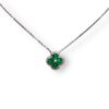 Emerald clover halo pendant