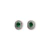 Double halo emerald studs