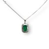 Emerald cut deco pendant