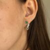 Snake emerald and diamond earrings