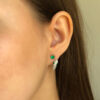 Snake emerald and diamond earrings