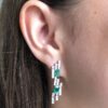 Art deco emerald earrings