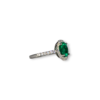 Round Brilliant Colombian Emerald With Diamond Halo