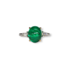 Very fine cabochon emerald ring