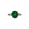 Very fine cabochon emerald ring