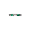 Colombian emerald and diamond wedding band