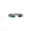 Colombian emerald and diamond wedding band