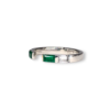 Colombian emerald and diamond wedding band